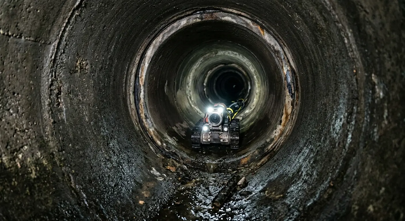 Robotic sewer camera inspecting pipe interior for Sewer Line Repair in Whitehall